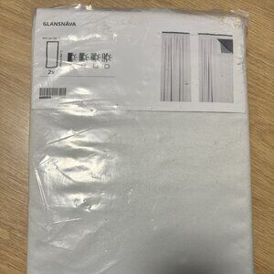 Ikea GLANSNAVA Black Out Curtain Liners Room Darkening 1 Pair 56" x 94" Gray NEW